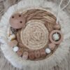 attache tétine perles motifs