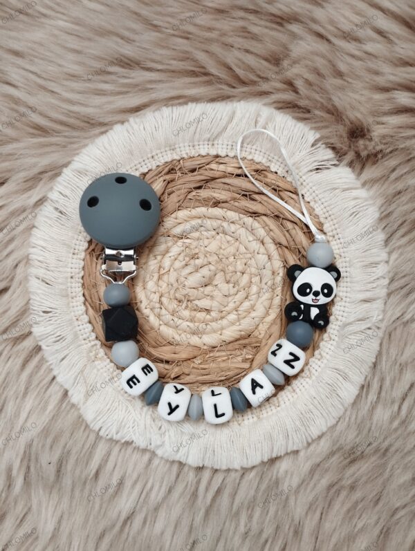 attache tétine panda