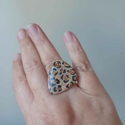 Bague motifs léopard