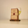 coffret de bougie parfumée artisanale faite main Flamme de Vignes avec verre de vin