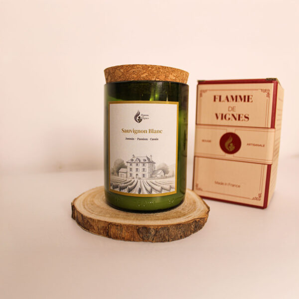 Bougie parfumée artisanale faite main -présentation avec coffret cadeau