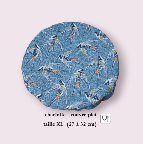 charlotte taille XL, couvre plat coton doublé PUL certifié contact alimentaire modèles au choix – Image 5