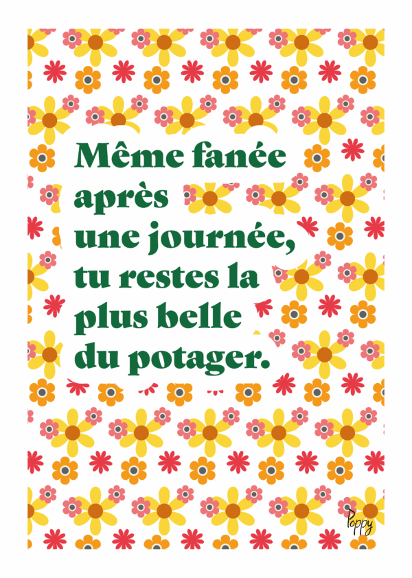 affiche fleurie