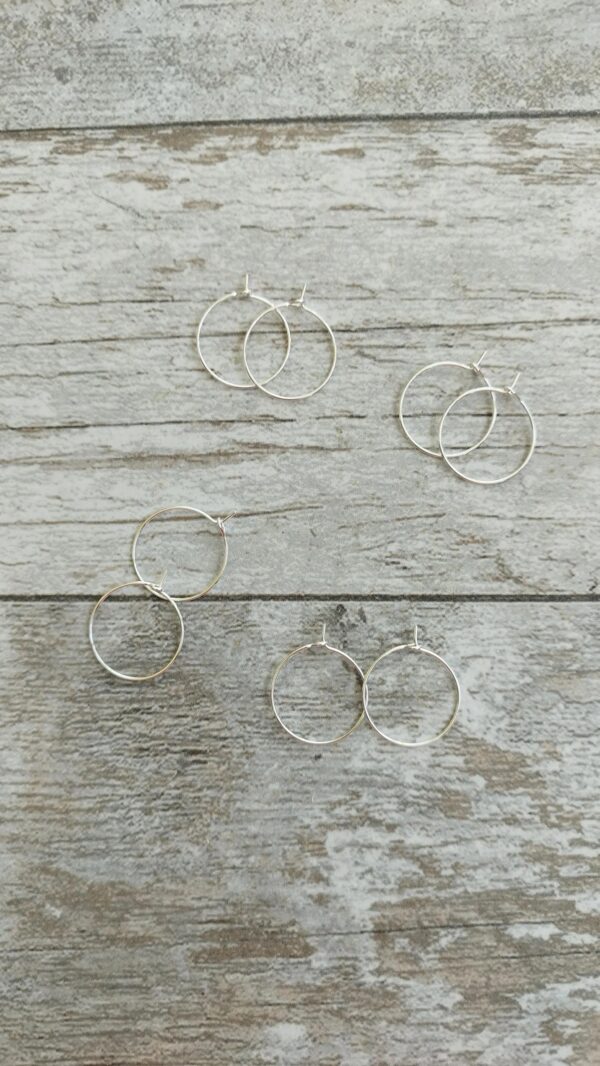 Créole d'oreille pour boucles interchangeables en argent