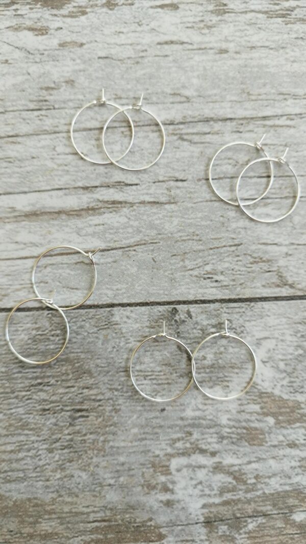 Créole d'oreille pour boucles interchangeables en argent – Image 2