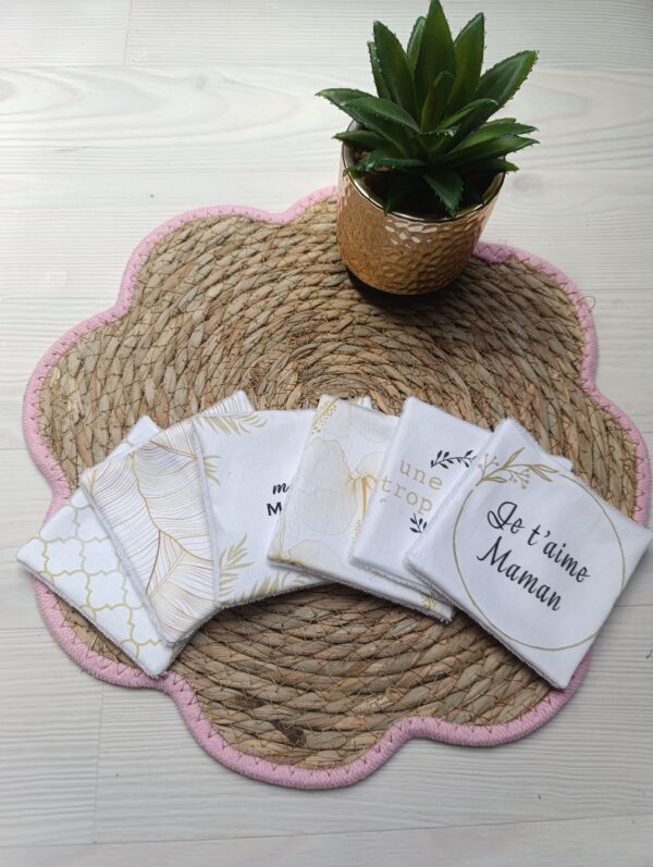 lingettes lavables fête des mères