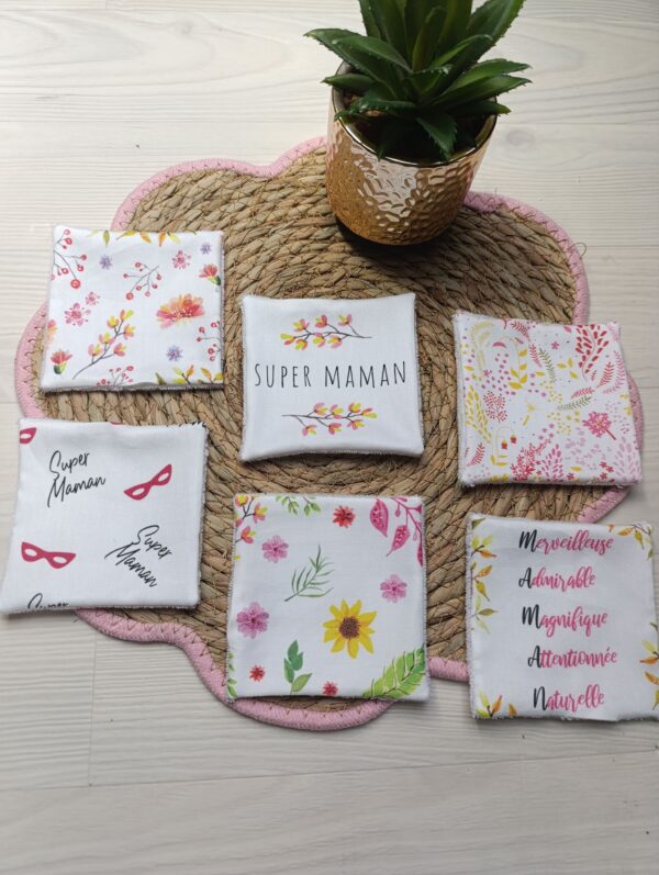 lingettes lavables fête des mères