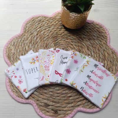 lingettes lavables fête des mères