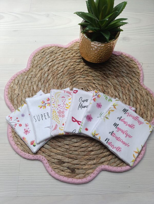 lingettes lavables fête des mères