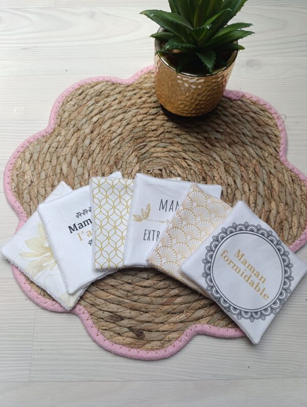 lingettes lavables fête des mères
