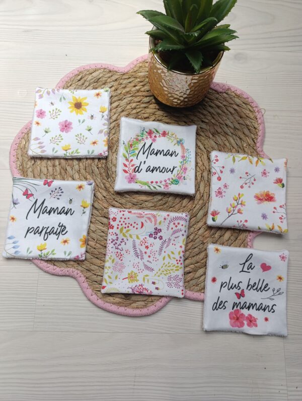 lingettes lavables fête des mères