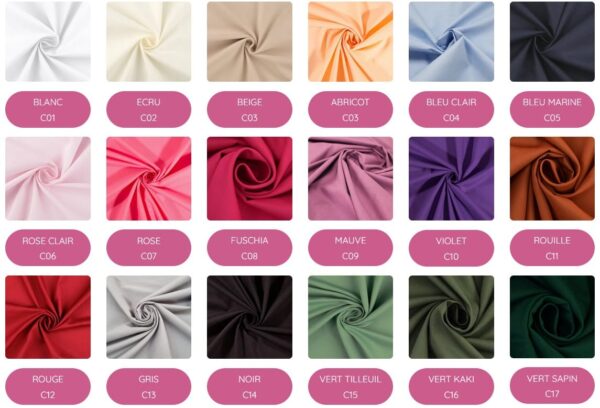nuancier coton uni