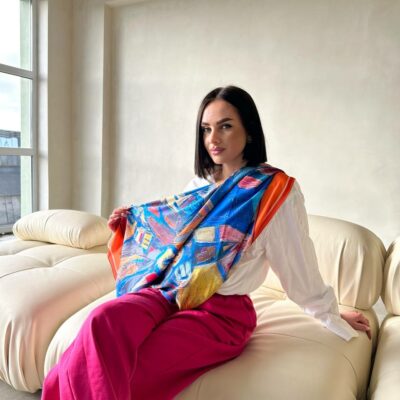 Foulard en soie Armani "Hotel" 70x70cm