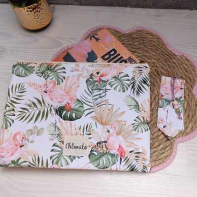 pochette livre flamant rose