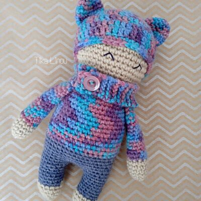 Poupée amigurumi farfadet chat