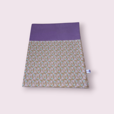 protège registre d'appel, cahier personnalisable, cadeau maîtresse et maître d'école pour format 21 x 29,7 modèle beige et violet