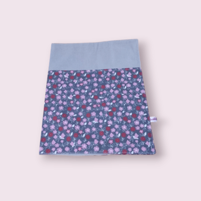 protège registre d'appel, cahier personnalisable, cadeau maîtresse et maître d'école pour format 21 x 29,7 modèle fleuri fond gris