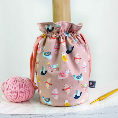 sac a projets tricot crochet