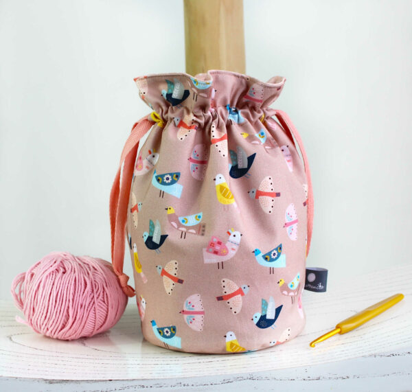 sac a projets tricot crochet
