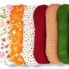 Pack 7 serviettes hygiéniques lavables FLEURS DES CHAMPS (M/ Flux normaux à moyens) - serviettes menstruelles lavables - serviettes menstruelles lavables - Zéro déchet - shl - serviettes périodiques