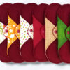 Pack 7 serviettes hygiéniques lavables FLEURS DES CHAMPS (M/ Flux normaux à moyens) - serviettes menstruelles lavables - serviettes menstruelles lavables - Zéro déchet - shl - serviettes périodiques
