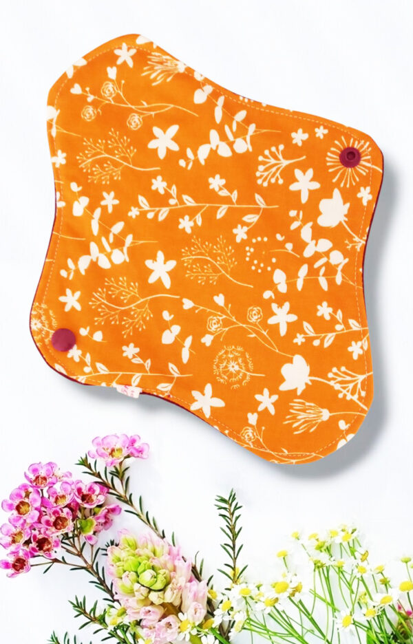 Pack 7 serviettes hygiéniques lavables FLEURS DES CHAMPS (M/ Flux normaux à moyens) - serviettes menstruelles lavables - serviettes menstruelles lavables - Zéro déchet - shl - serviettes périodiques