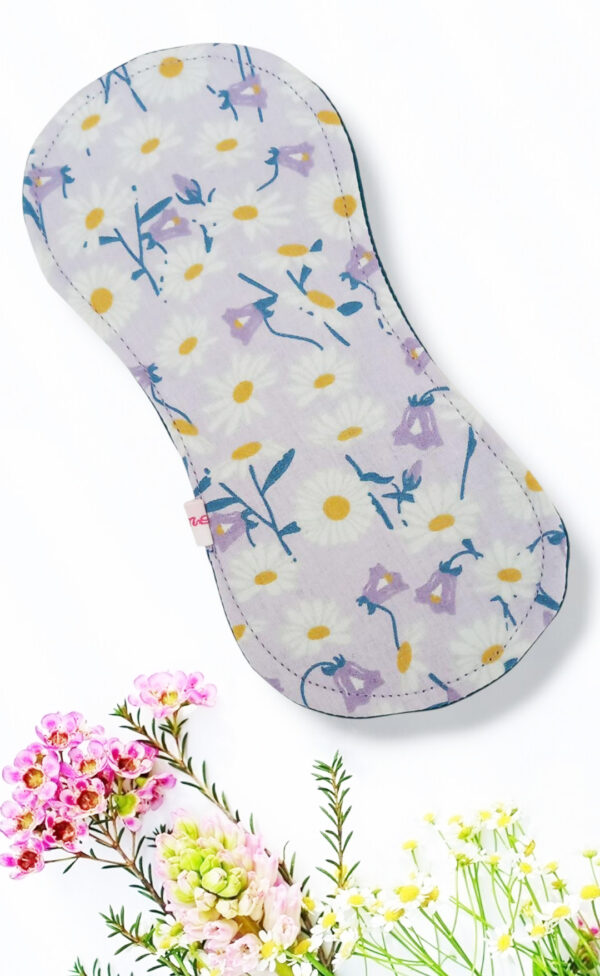 Pack 7 serviettes hygiéniques lavables sans ailettes DAISY (S/ Flux normaux jour et nuit) - serviettes menstruelles lavables - serviettes hygiéniques alternatives - Zéro déchet - shl - serviettes périodiques