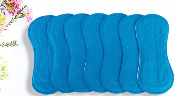 Pack 7 serviettes hygiéniques lavables sans ailettes DAISY (S/ Flux normaux jour et nuit) - serviettes menstruelles lavables - serviettes hygiéniques alternatives - Zéro déchet - shl - serviettes périodiques