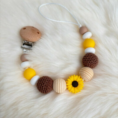 Attache tétine Tournesols
