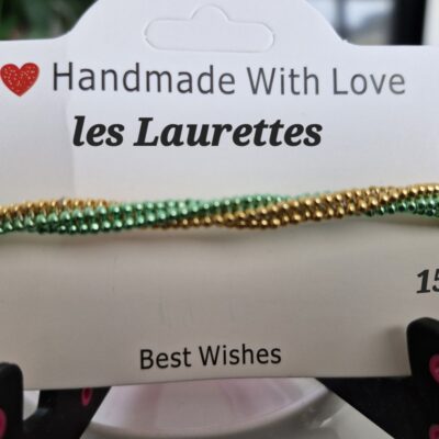 Bracelet vert/or