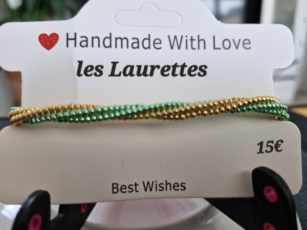 Bracelet vert/or