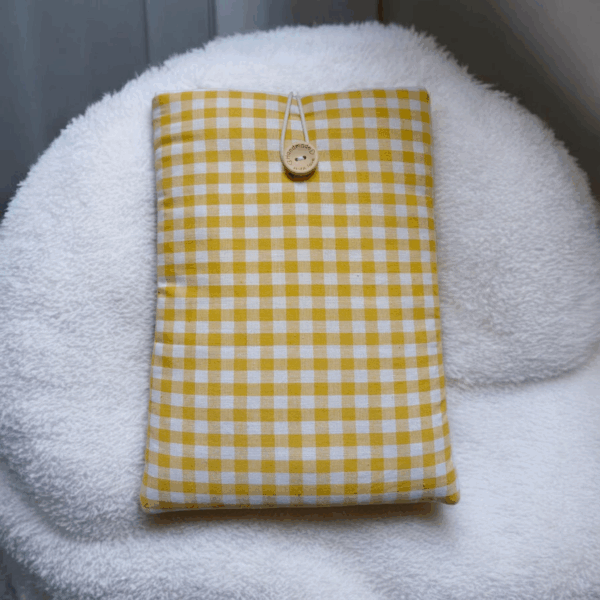 Housse artisanale en coton vichy – Pour livres, liseuses et tablettes – Image 5