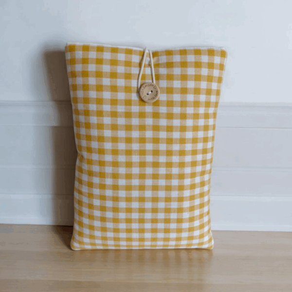 Housse artisanale en coton vichy – Pour livres, liseuses et tablettes – Image 4
