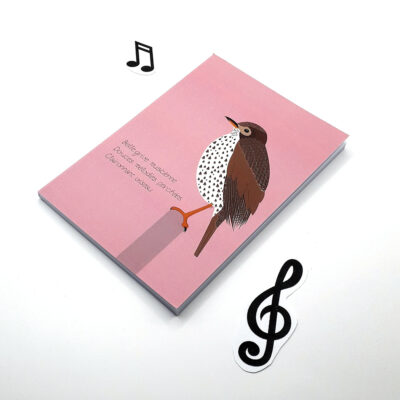 Petite carnet modèle Grive Musicienne