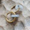 boucle d'oreille créole labradorite