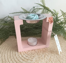 Brule parfum carré terracotta et or rose