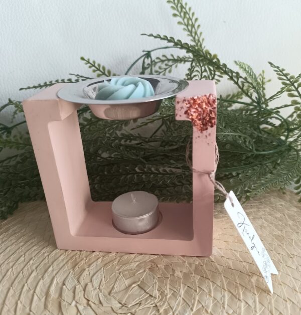 Brule parfum carré terracotta et or rose – Image 3