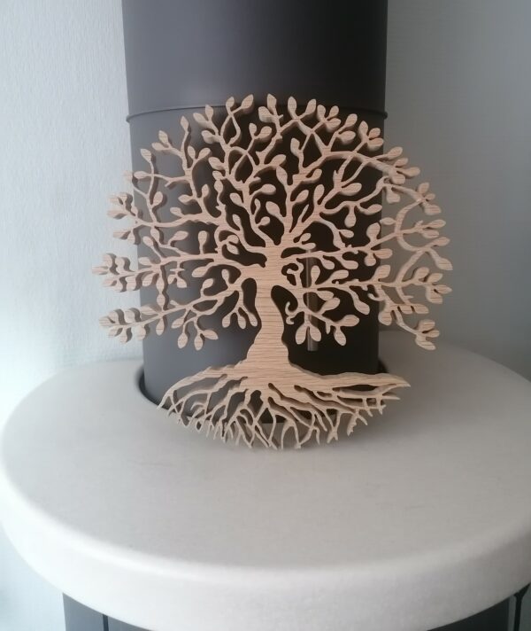 Arbre de vie, bois massif, art mural, décoration murale, chantournage, cadeau pour toutes les occasions, énergie, bien-être, symbole, nature, spiritualité, fait mains – Image 2