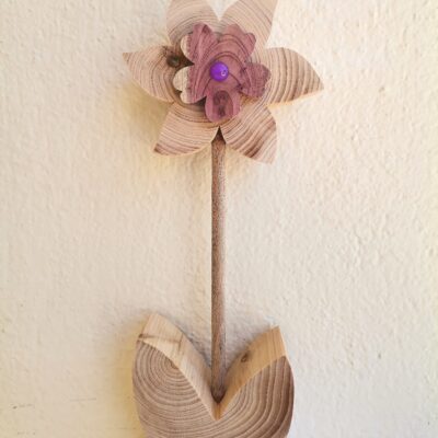 Fleur en bois de Cèdre
