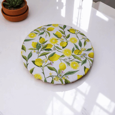 charlotte taille XL, couvre plat coton doublé PUL certifié contact alimentaire modèles au choix