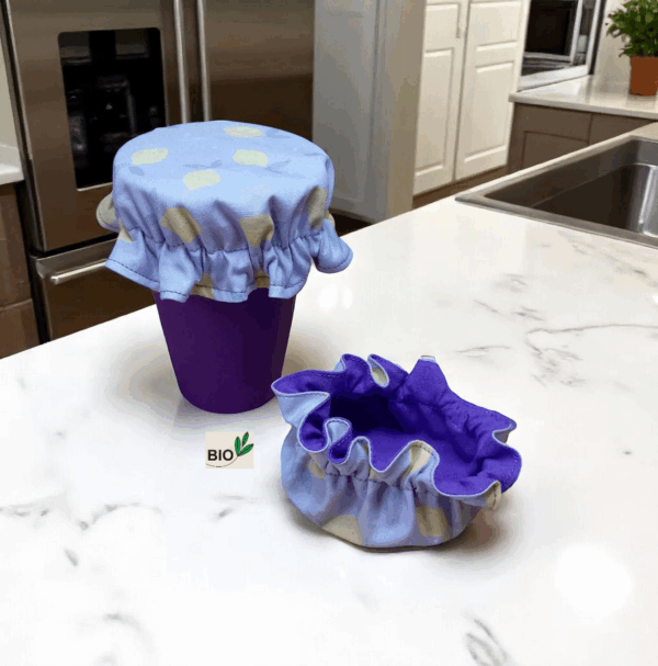couvre verre, charlotte à verre en coton BIO motifs au choix – Image 2