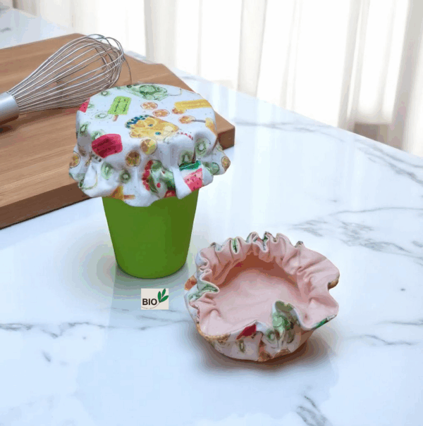 couvre verre, charlotte à verre en coton BIO motifs au choix – Image 4