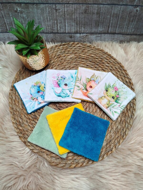 lingettes lavables dragons