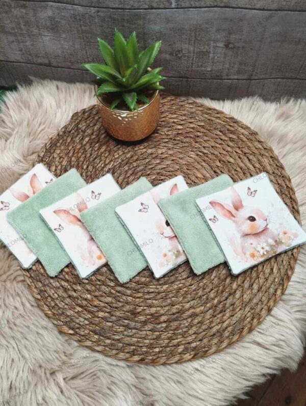 lingettes lavables lapins