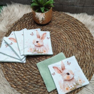 lingettes lavables lapins