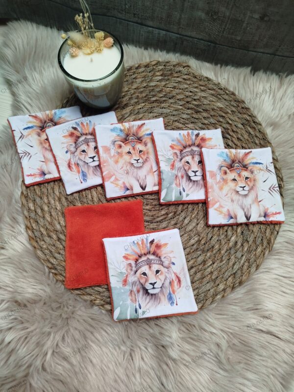 lingettes lavables lions