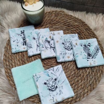lingettes lavables savane