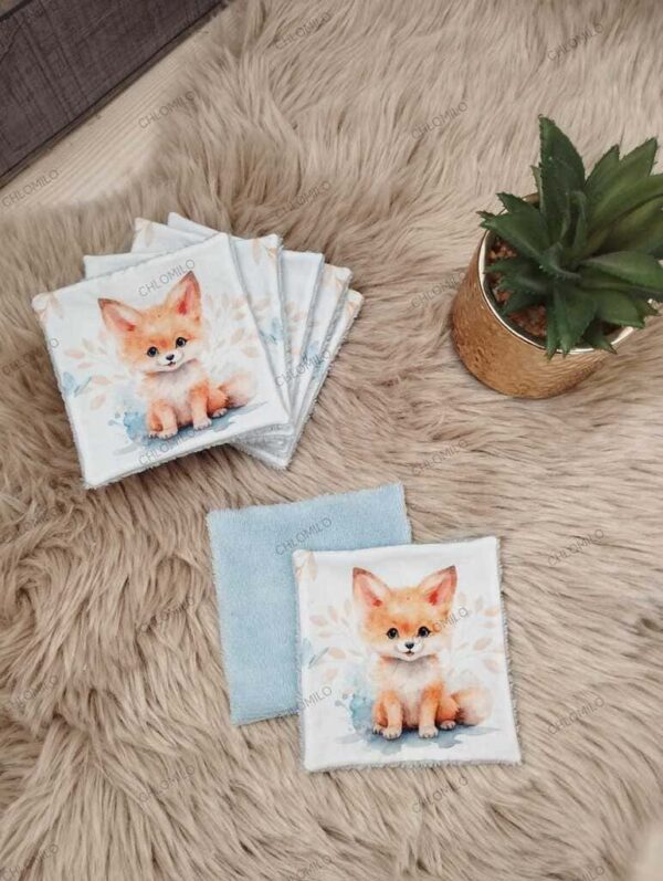 lingettes lavables renards