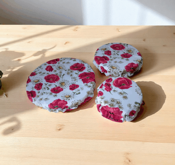 lot de 3 charlottes alimentaires coton doublé PUL certifié contact alimentaire modèle au choix