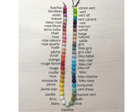 nuancier perles rondes